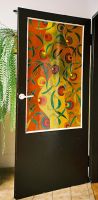 "FANTAZJA" malowany witraż (zrealizowany na zamówienie) / "FANTASY" painted stained glass (made to order)